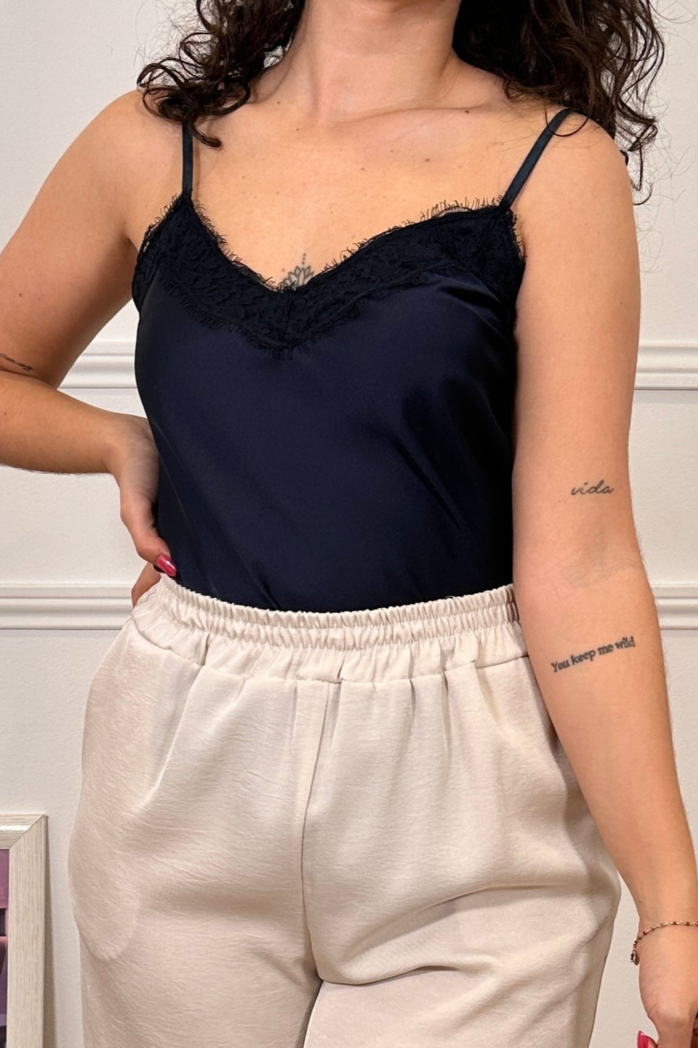 Top Lencero Azul Marino