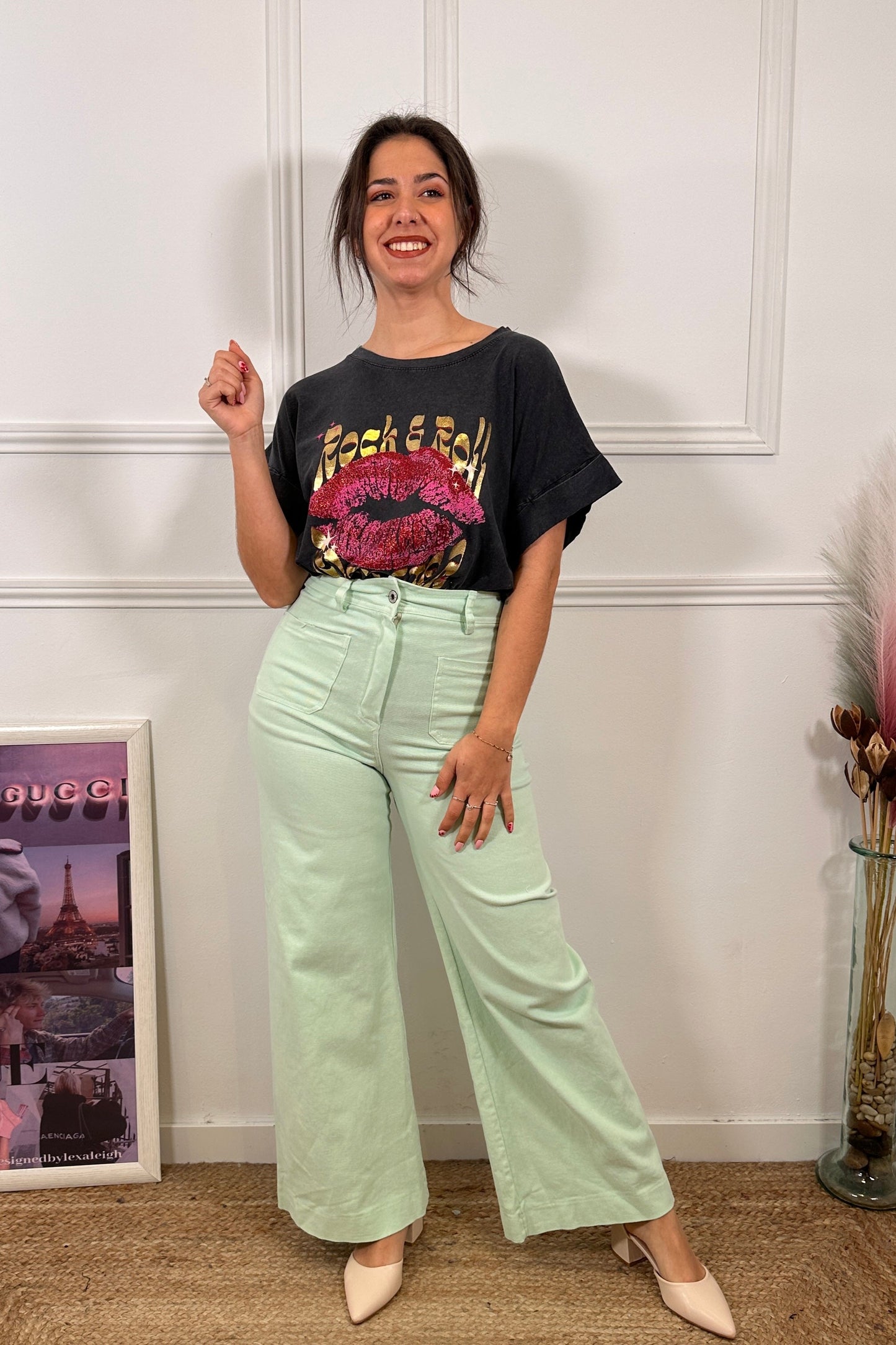 Pantalón Bolsillos Verde