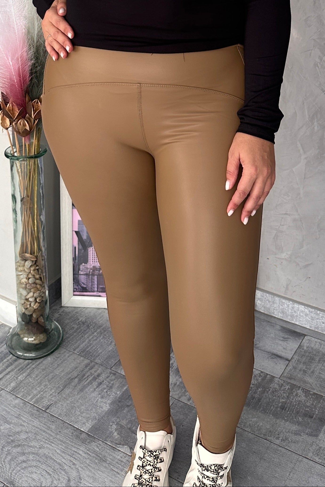 Leggings Poli Piel Camel