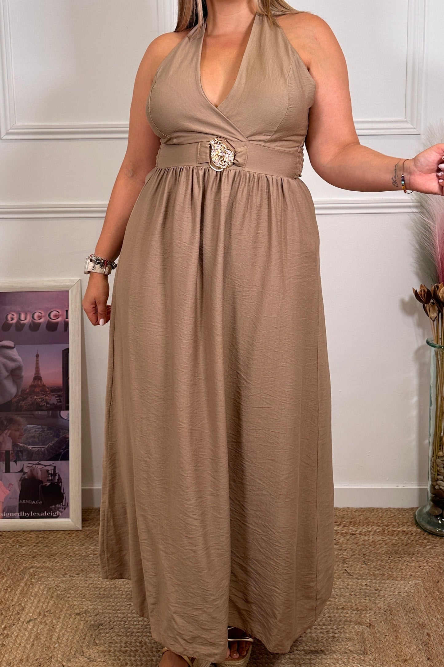 Vestido Mary Camel