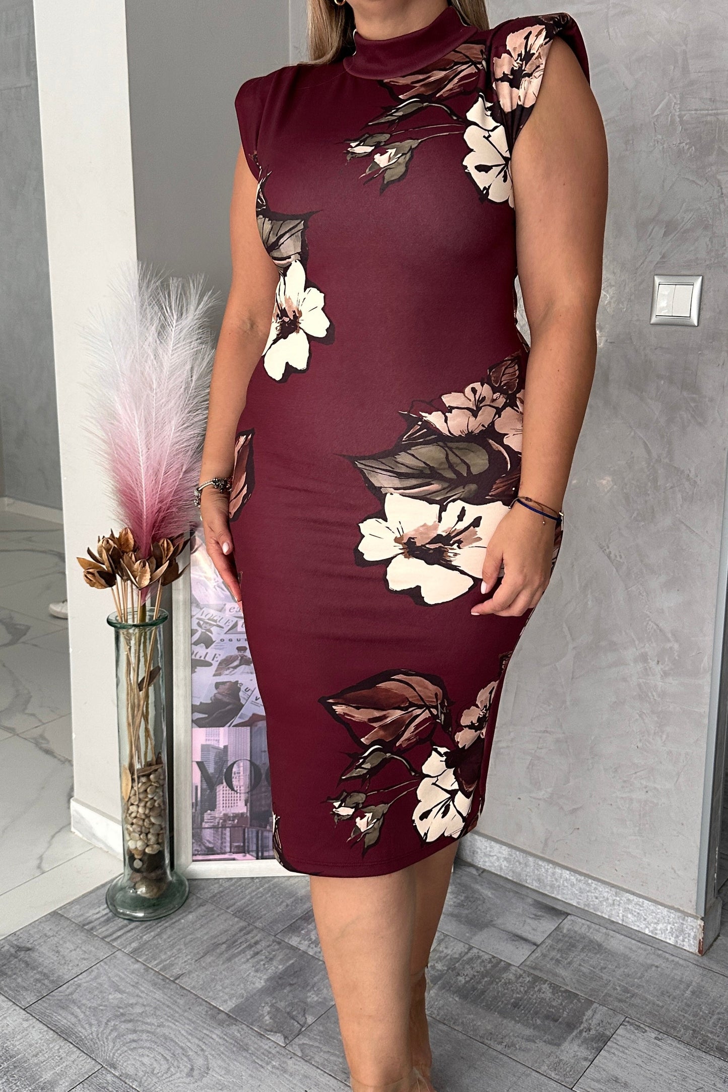 Vestido Japón Burdeos