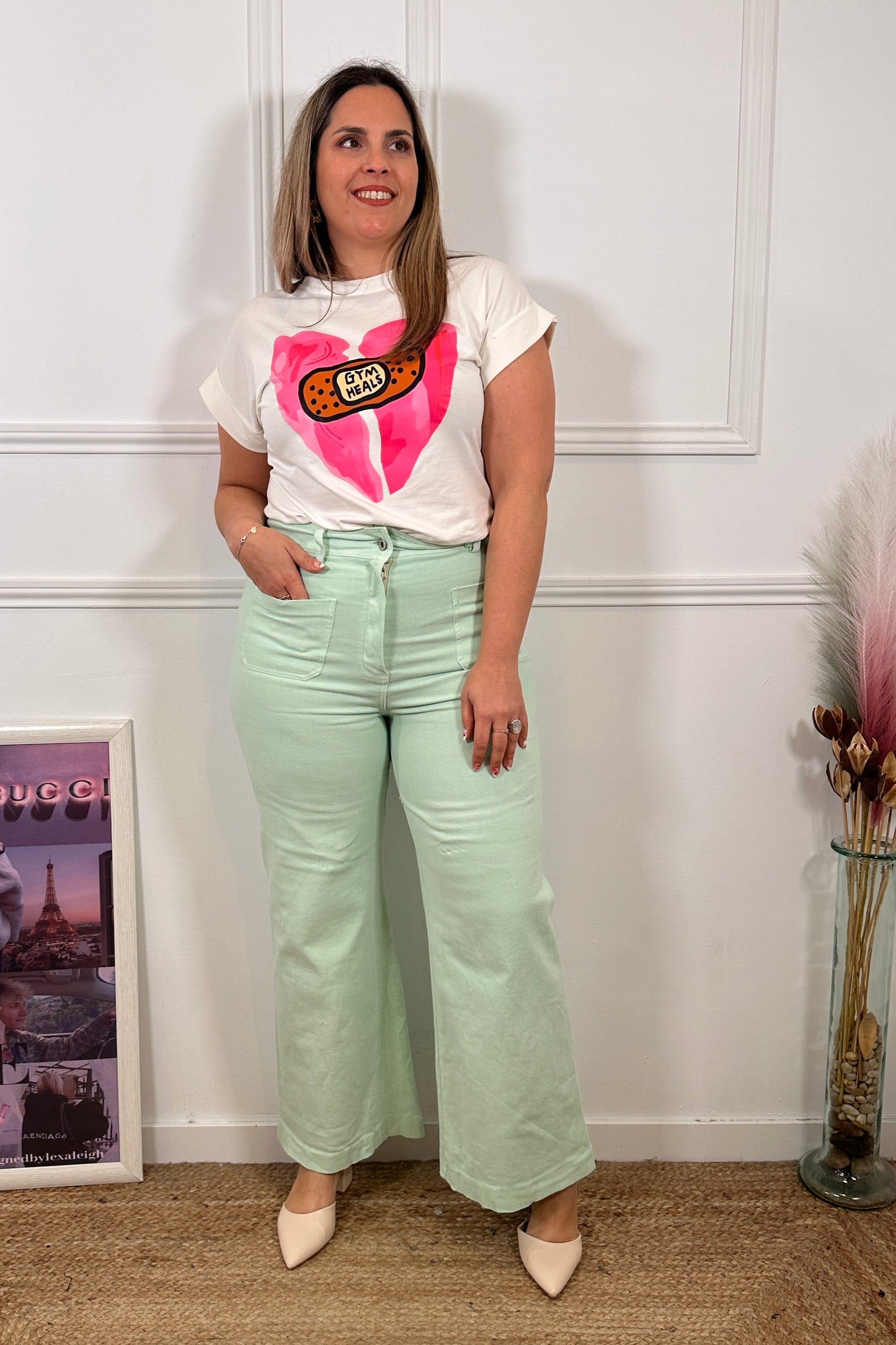 Pantalón Bolsillos Verde