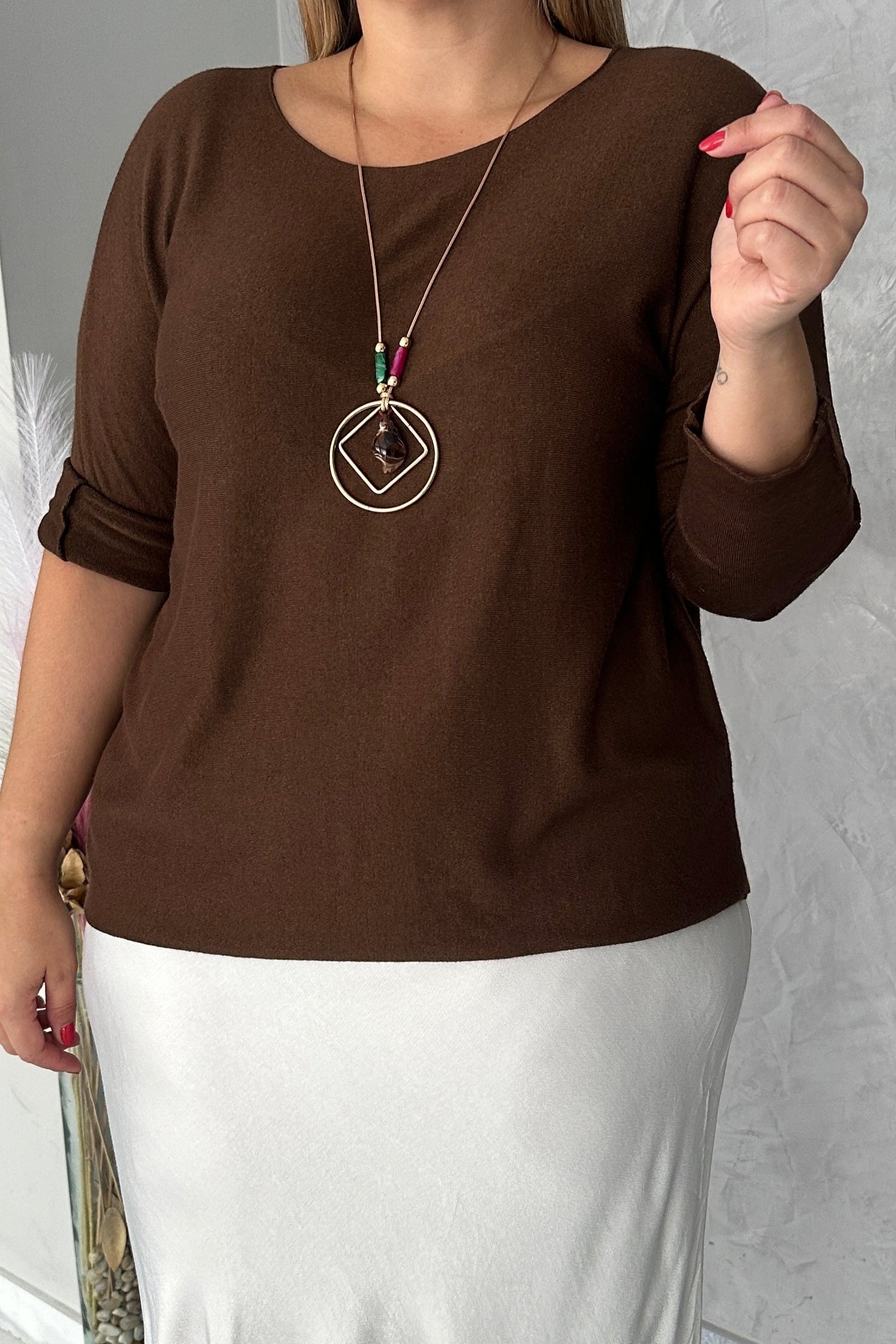 Jersey Oversize Marrón Chocolate