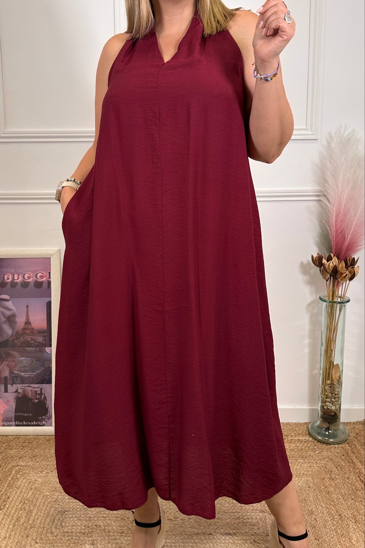 Vestido Loreto Burdeos