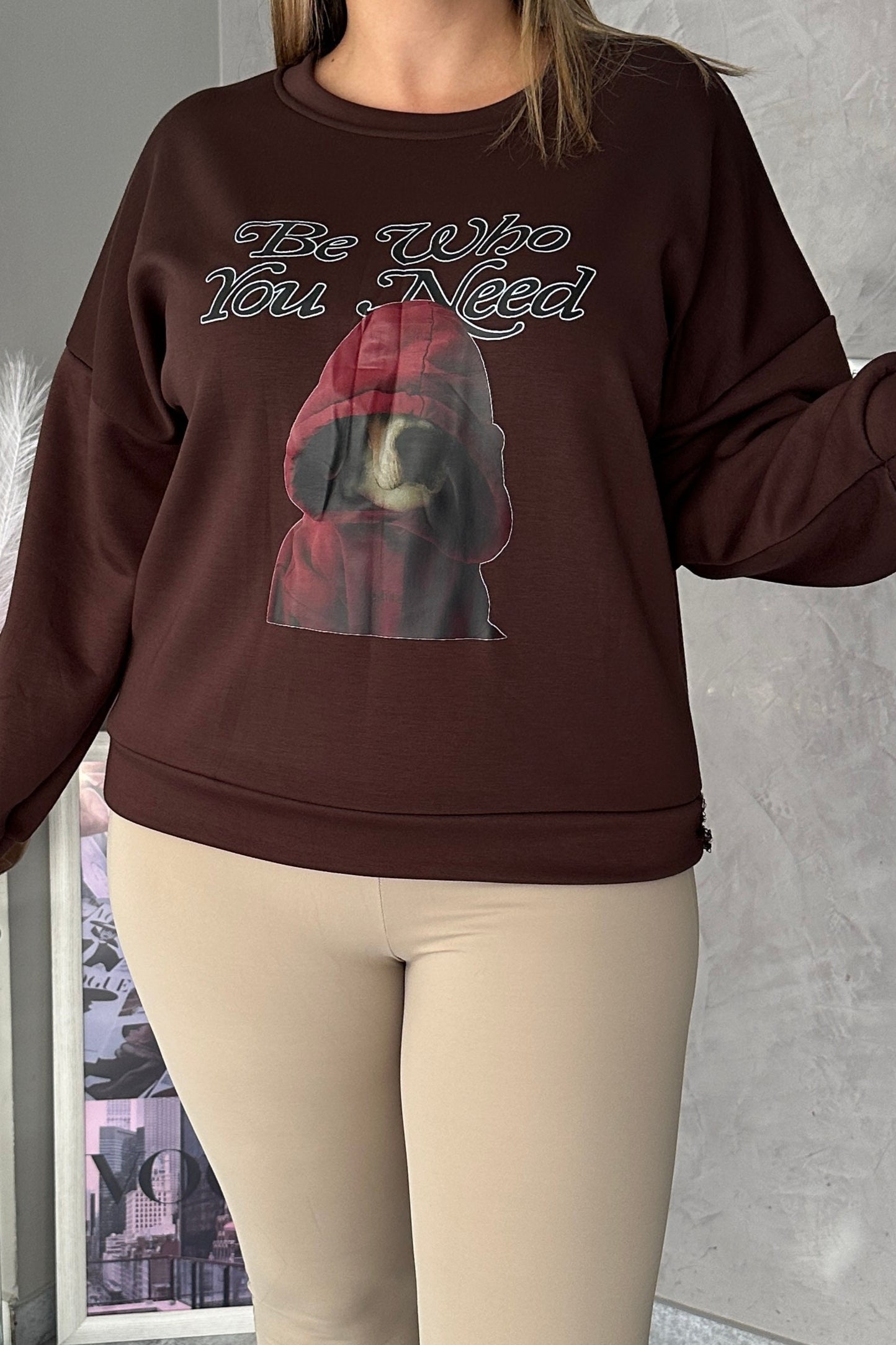 Sudadera BeYou Marrón Chocolate