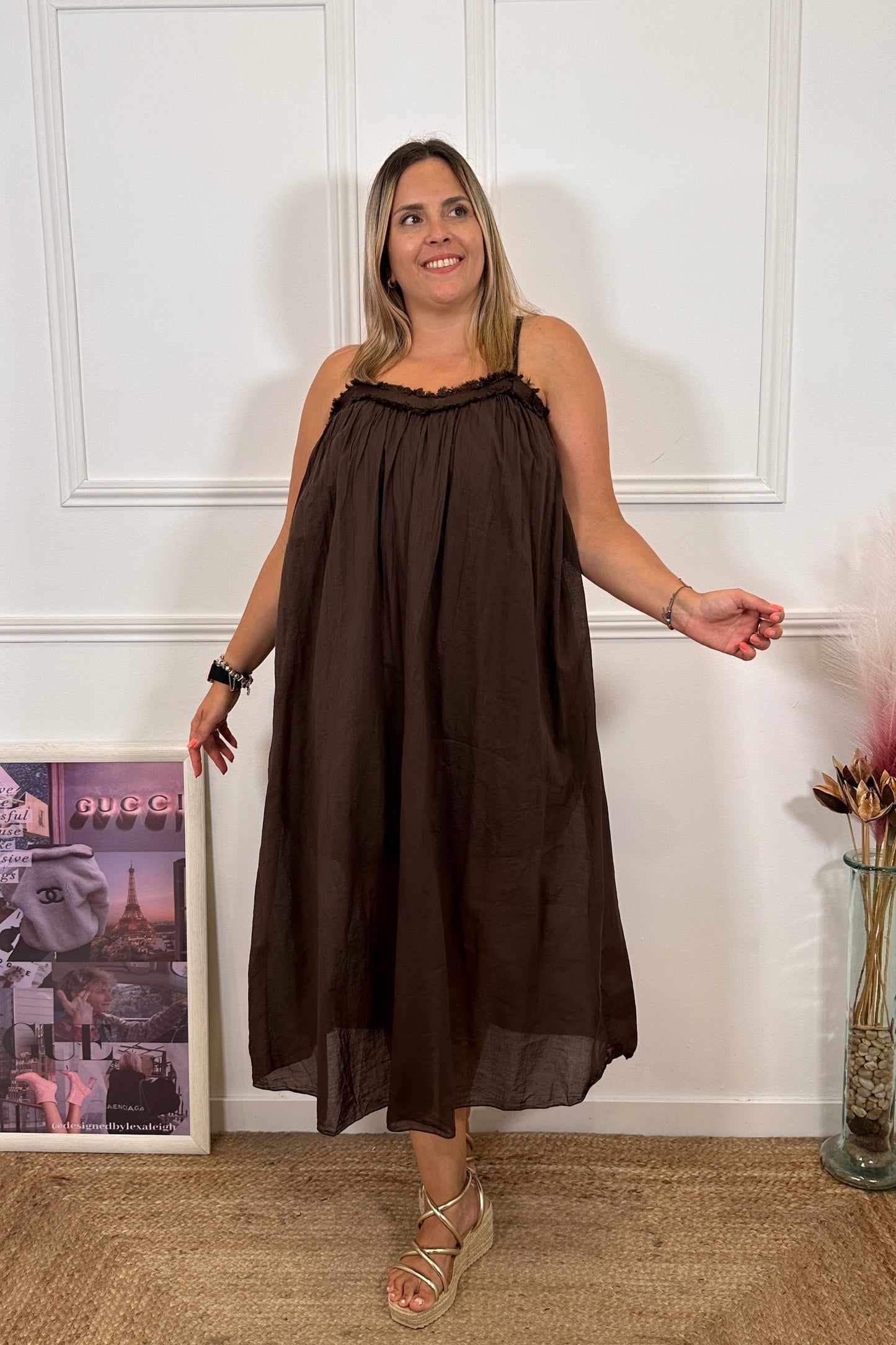 Vestido Frida Marrón Chocolate
