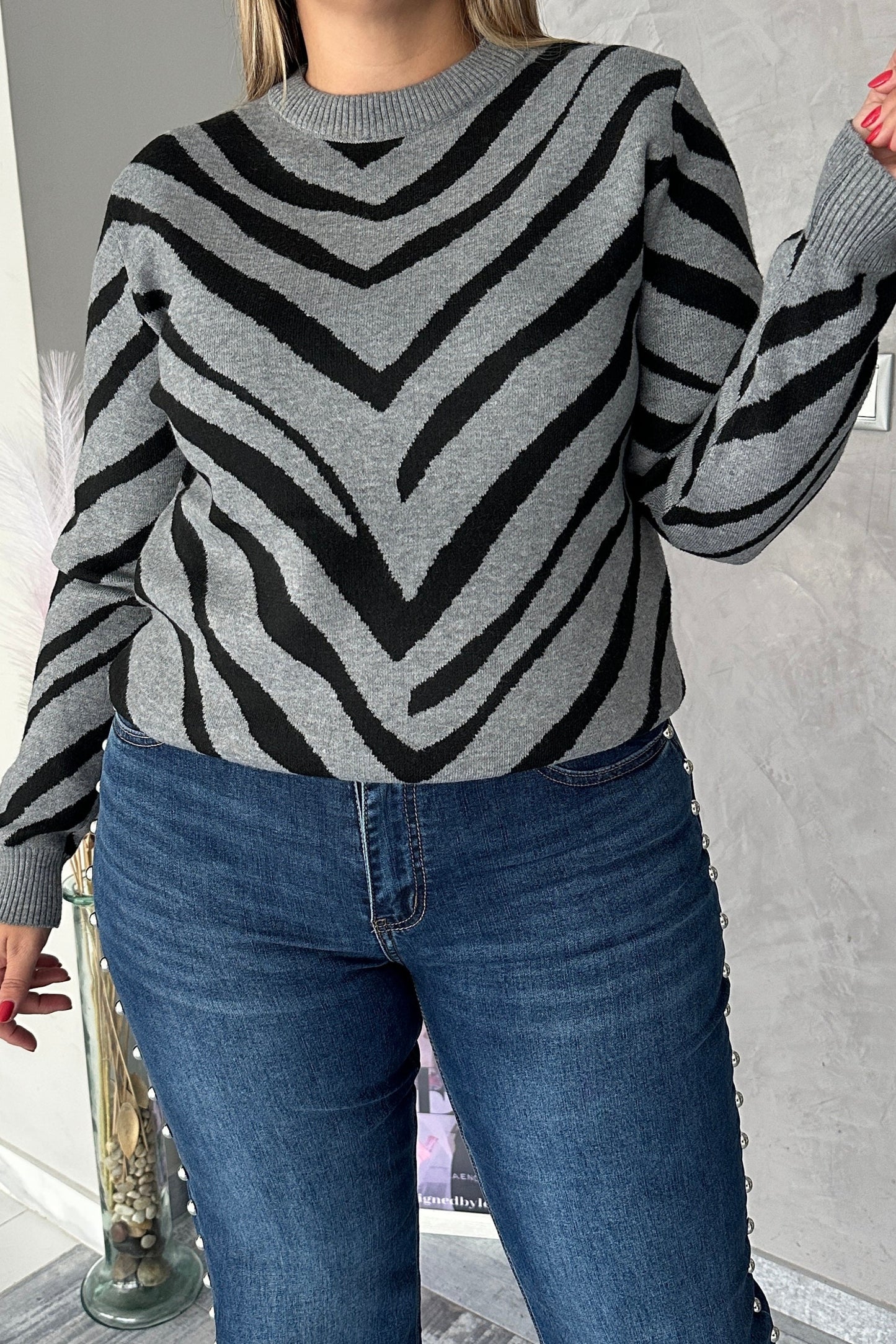 Jersey Savannah Gris/Negro