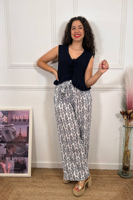 Chaleco Crochet Azul