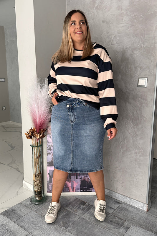 Falda Denim Midi