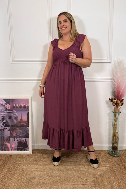 Vestido Frunce Buganvilla