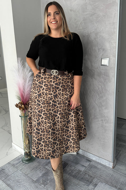 Falda Ante Animal Print