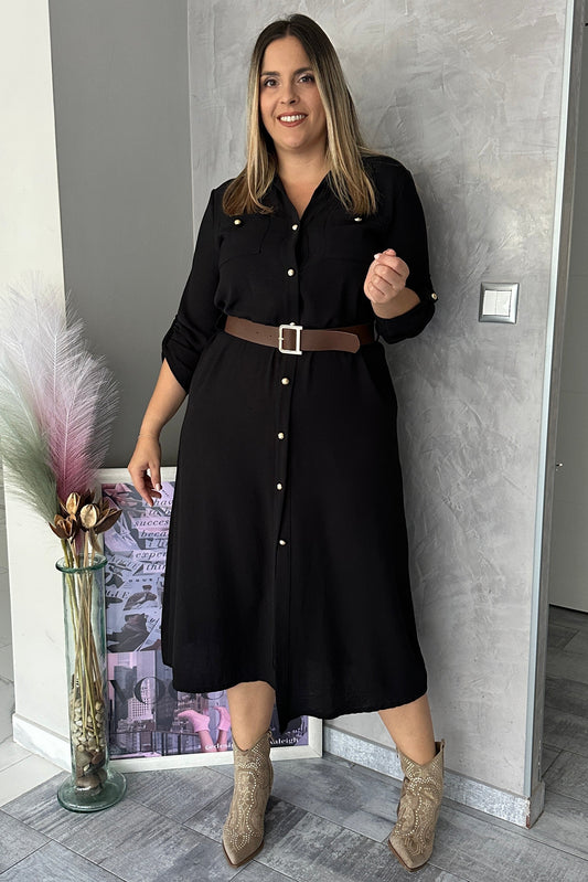 Vestido Camisero Negro