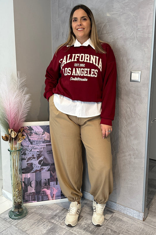 Sudadera California Burdeos