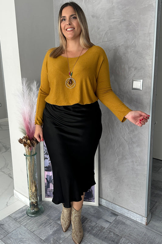 Jersey Básico Oversize Mostaza
