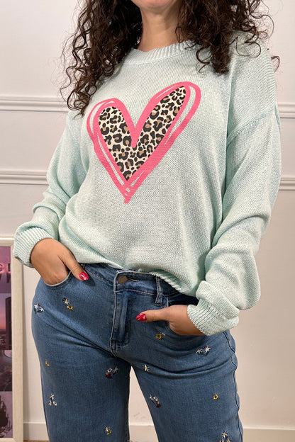 Jersey Print Heart