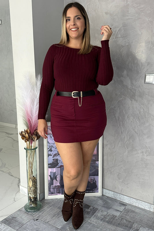 Falda Pantalón Dakota Burdeos
