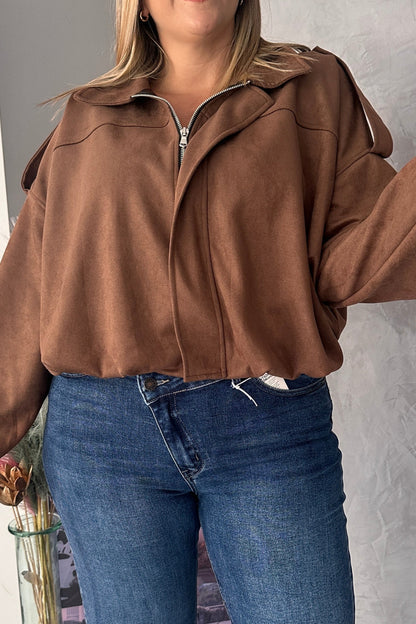 Bomber Suede Marrón