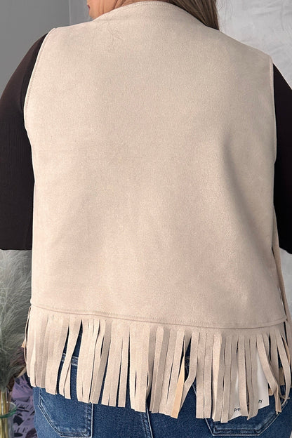 Chaleco Flecos Beige