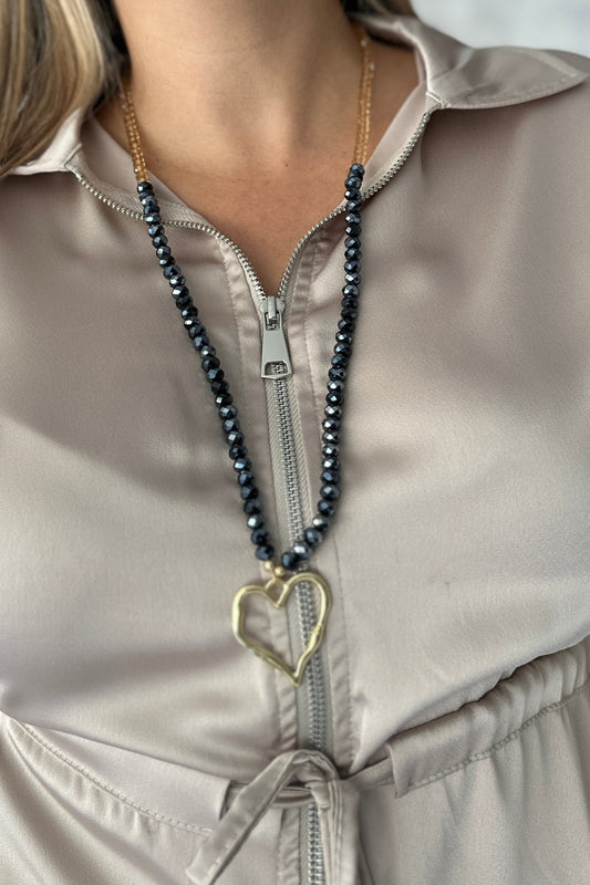 Collar Corazón Bicolor