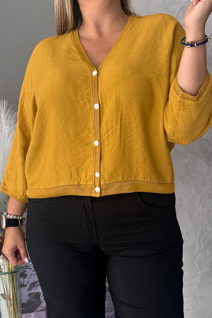 Cardigan Ambar Mostaza