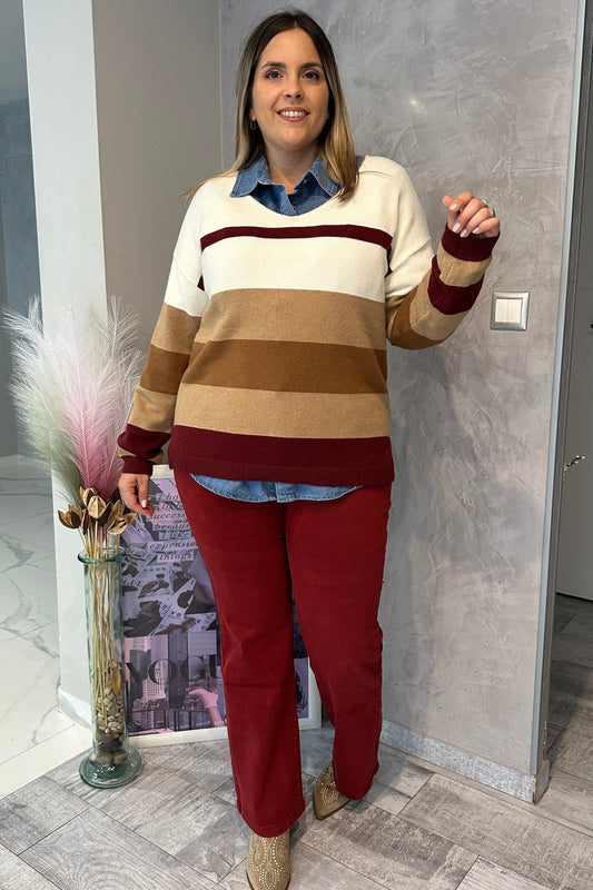 Jersey Rayas V Blanco