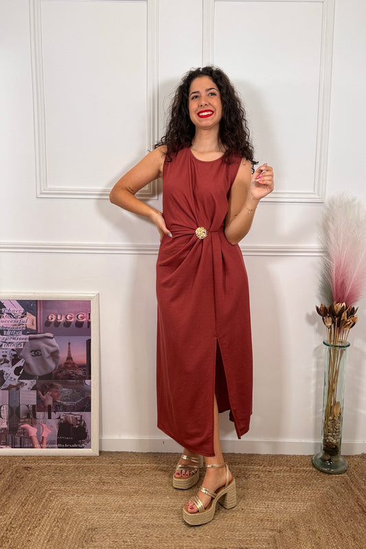 Vestido Gala Burdeos