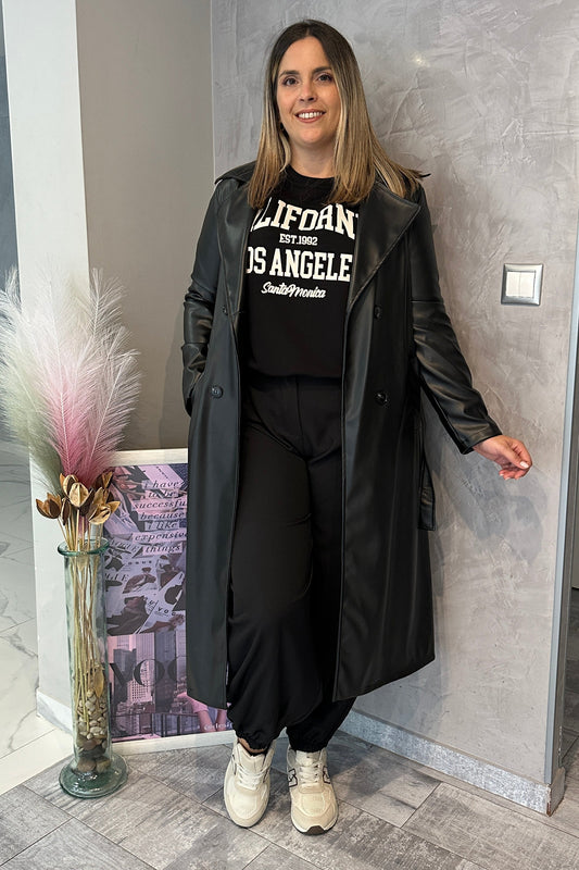 Trench Efecto Piel Negra