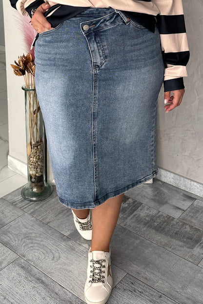 Falda Denim Midi