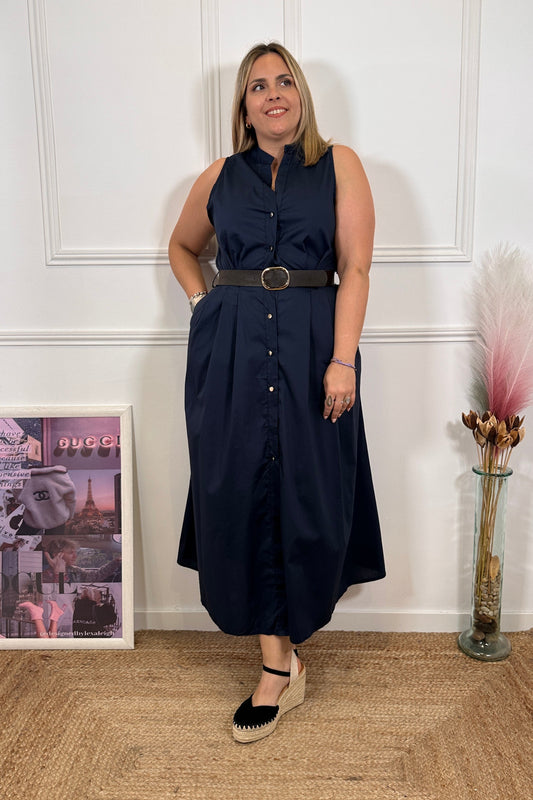 Vestido Camisero Azul