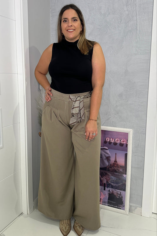 Pantalón Palazzo Lazo Beige